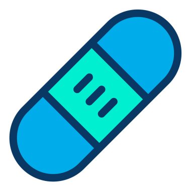 vektör bandaj tıbbi simgesi, basit işaret