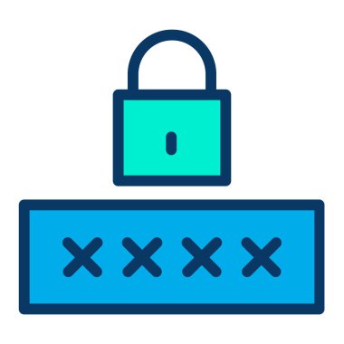 Güvenlik. Web simgesi basit illüstrasyon