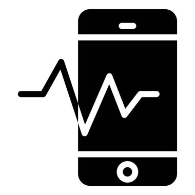 Cep telefonu. Web simgesi basit illüstrasyon