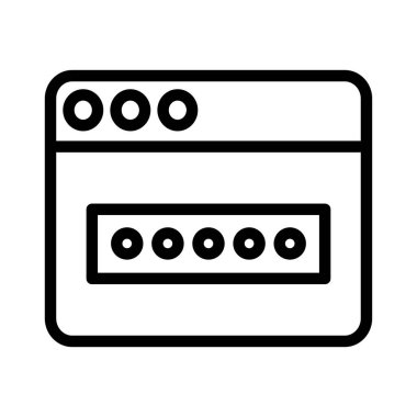 Web ve mobil uygulama tasarımınız için beyaz arkaplanda izole edilmiş tarayıcı simgesi vektörü, video logosu kavramı