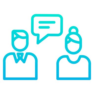 Beyaz arkaplan üzerindeki basit Konuşma vektör resimlemesi