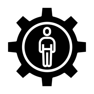 yönetim web simgesi basit illüstrasyon