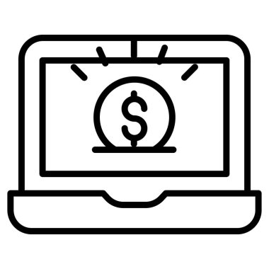 dizüstü bilgisayar simgesi, vektör illüstrasyonu