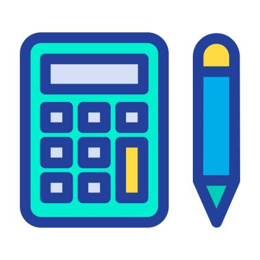 Hesap makinesi. Web simgesi basit illüstrasyon