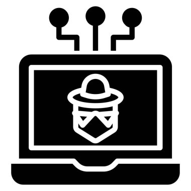 dizüstü bilgisayar simgesi, vektör illüstrasyonu