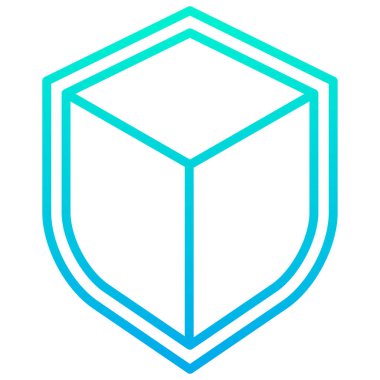 Kalkan koruması, vektör simgesi, basit illüstrasyon  