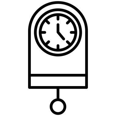 Saat. Web simgesi basit tasarım