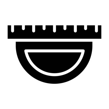 vektör simgesi, ölçüm cetvelinin basit illüstrasyonu 