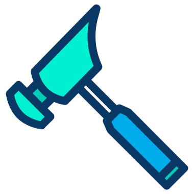 Beyaz arkaplanda basit çekiç vektör resimleme