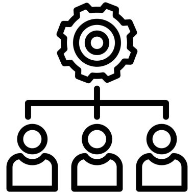 hiyerarşi. Web simgesi basit illüstrasyon