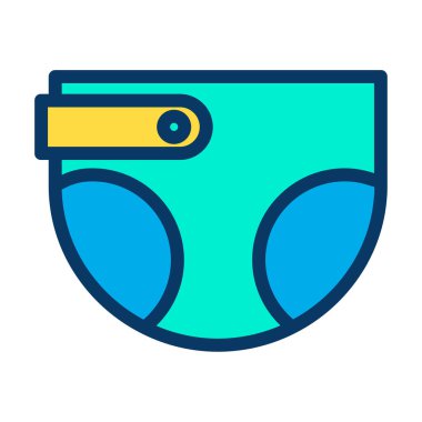 Bebek bezi web simgesi, vektör çizim