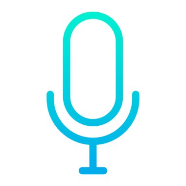 mikrofon simgesi, vektör illüstrasyonu