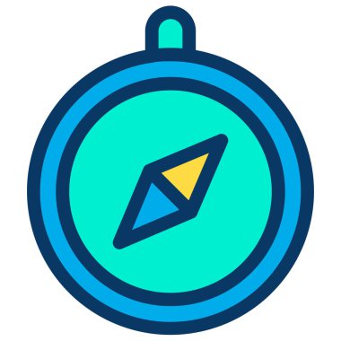 Pusula. Web simgesi basit illüstrasyon