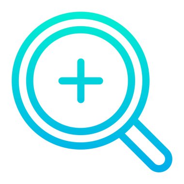 Yakınlaştır. Web simgesi basit illüstrasyon