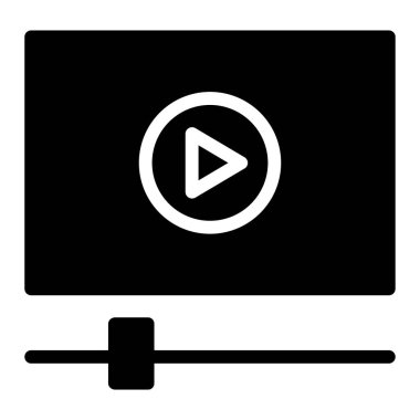 Beyazda izole edilmiş minimalist vektör simgesini çal 