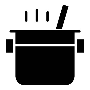 Yemek pişirmek. Web simgesi basit illüstrasyon