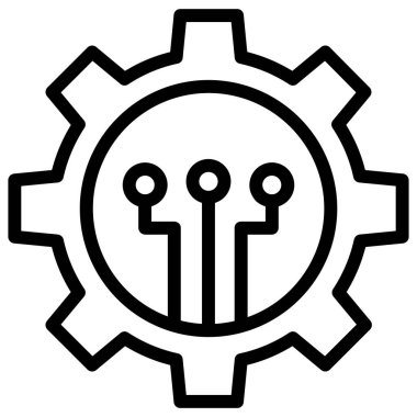 Mekanizma web simgesi basit vektör illüstrasyonu