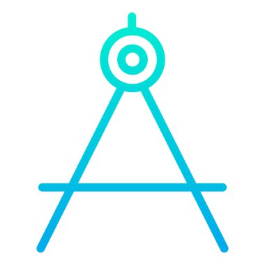 Pusula minimalist vektör simgesini beyaza izole et