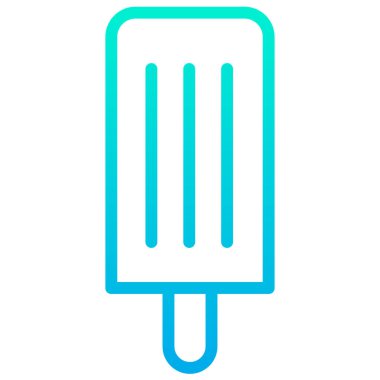 Dondurma minimalist vektör simgesi beyaza izole edildi