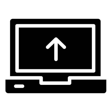 dizüstü bilgisayar simgesi, vektör illüstrasyonu