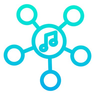 Müzik. Web simgesi basit illüstrasyon