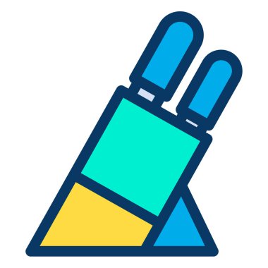 Basit bıçak simgesi, vektör illüstrasyonu