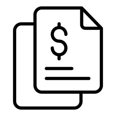 Beyaz arkaplan üzerindeki basit finans raporu vektör resimlemesi