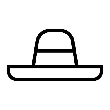 Basit şapka simgesi, vektör çizimi