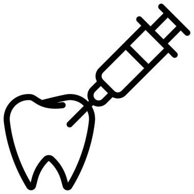 şırınga basit simgesi, vektör çizim