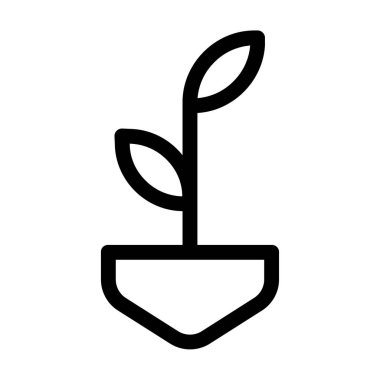 Bitki. Web simgesi basit illüstrasyon