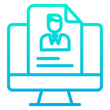 Basit UI profili simgesi, vektör illüstrasyonu