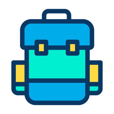 Çanta. Web simgesi basit illüstrasyon