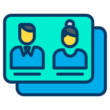 İş ekibi basit simge, vektör illüstrasyonu