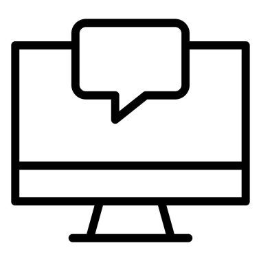 Sohbet kavramı basit sanat vektörü illüstrasyonu 