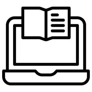 dizüstü bilgisayar simgesi, vektör illüstrasyonu