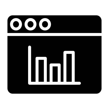 Analizler. Web simgesi basit illüstrasyon