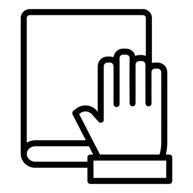 elele tutuşma dizüstü bilgisayar simgesi, vektör çizimi