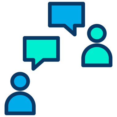 Beyaz arkaplan üzerindeki basit İletişim vektör resimlemesi