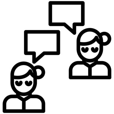 Konuşma. Web simgesi basit illüstrasyon