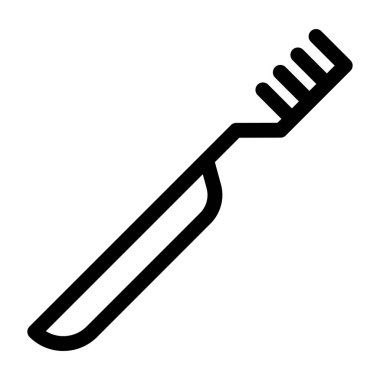 Beyaz arkaplanda basit fırça vektör resimleme