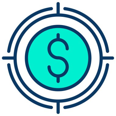 Dolar. Web simgesi basit illüstrasyon