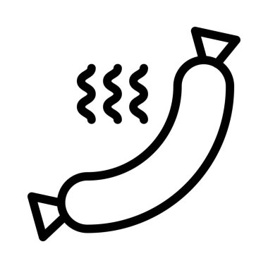 Sosis. Web simgesi basit illüstrasyon