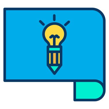 Fikir simgesinin vektör illüstrasyonu