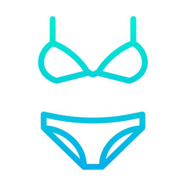 bikini web simgesi basit illüstrasyon