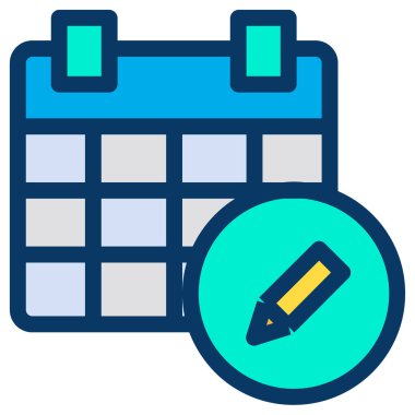 Takvim. Web simgesi basit illüstrasyon