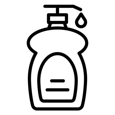 Sıvı sabun web simgesi basit vektör illüstrasyonu