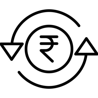 Rupiler, Hint para biriminin vektör çizimi, Hint rupisi. 