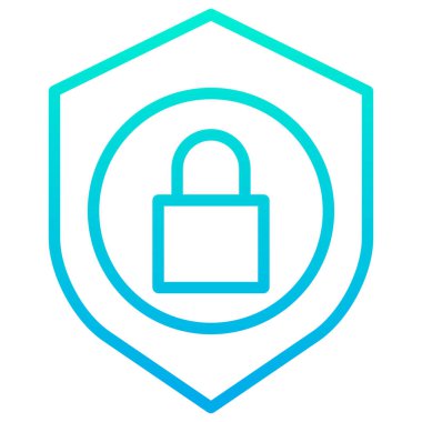 Koruma kalkanı minimalist vektör simgesi beyaza izole edildi 