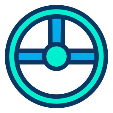 Direksiyon tekeri web simgesi basit tasarım