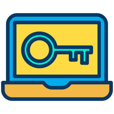 dizüstü bilgisayar simgesi, vektör illüstrasyonu